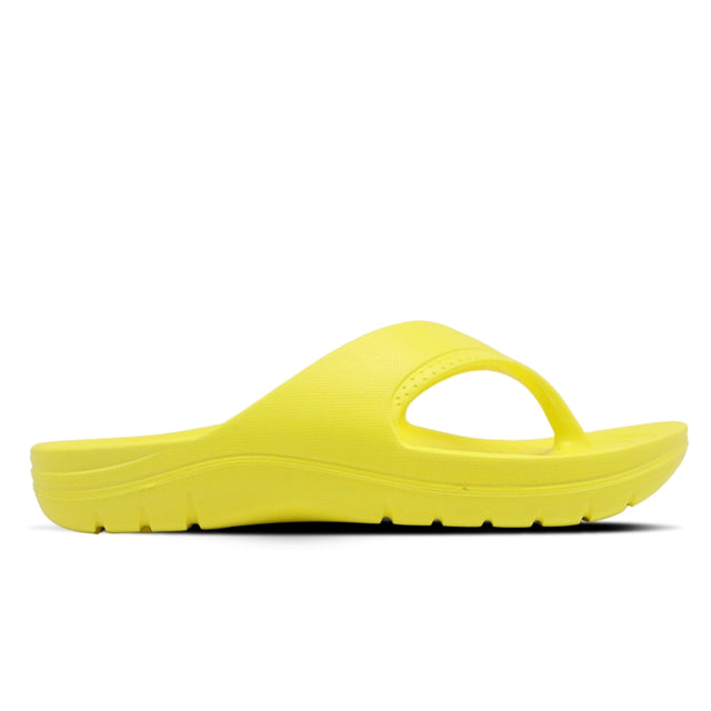 Yellow sandal on a white background