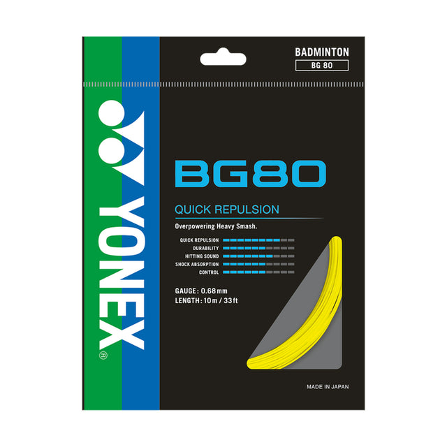 Yonex Bg 80 Ylw Badminton String