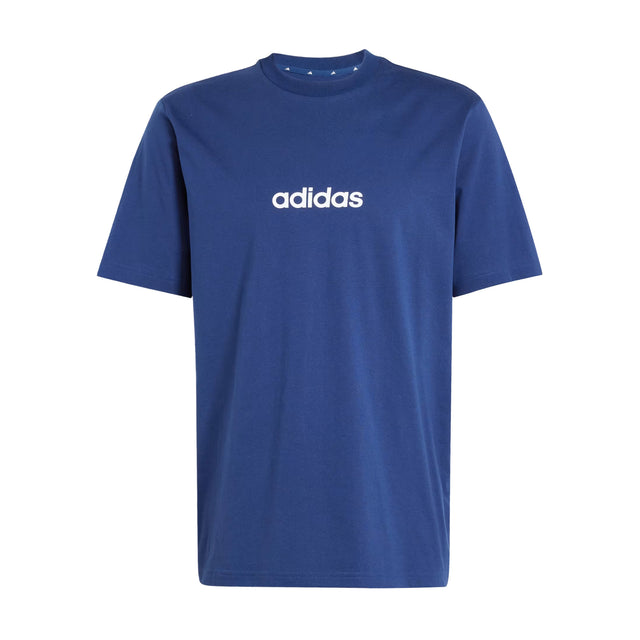 Blue Adidas t-shirt on a white background