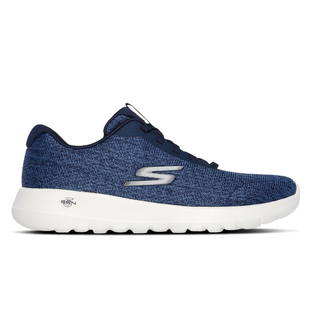 A navy Skechers GO WALK Max casual shoe with a mesh upper and a white sole.