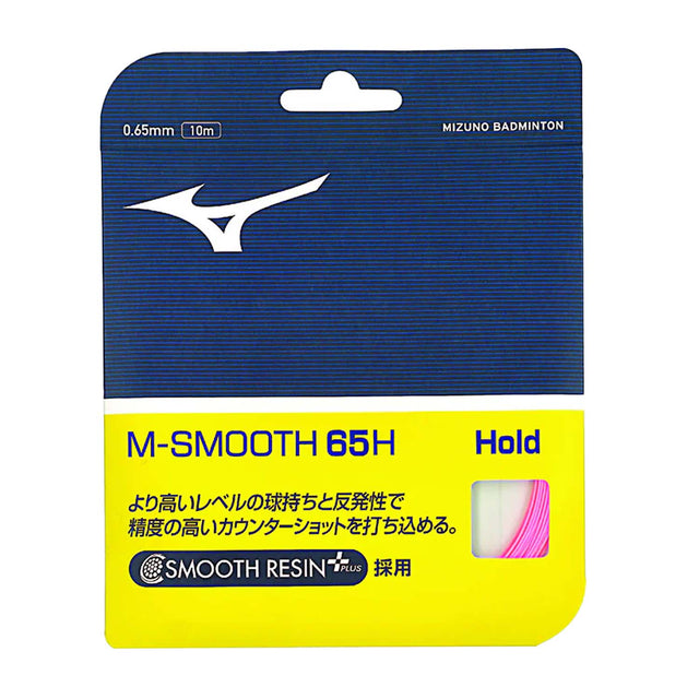 Mizuno badminton string package with blue and yellow design