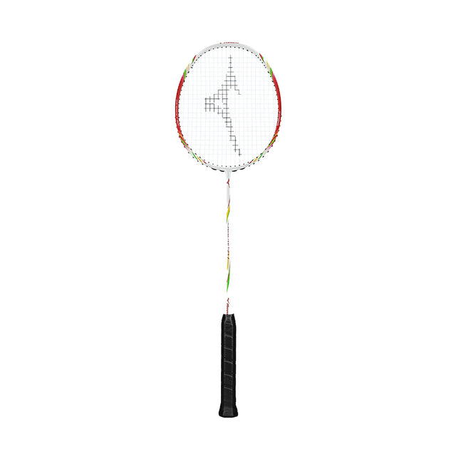 Mizuno Turboblade 587 Badminton racket with colorful design on a white background
