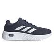 A pair of Adidas Cloudfoam Comfy sneakers in shadow navy and cloud white colors with the iconic 3-Stripes.