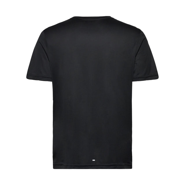 Black t-shirt on a white background