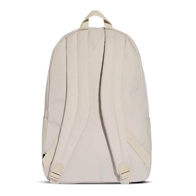 Beige backpack on a white background