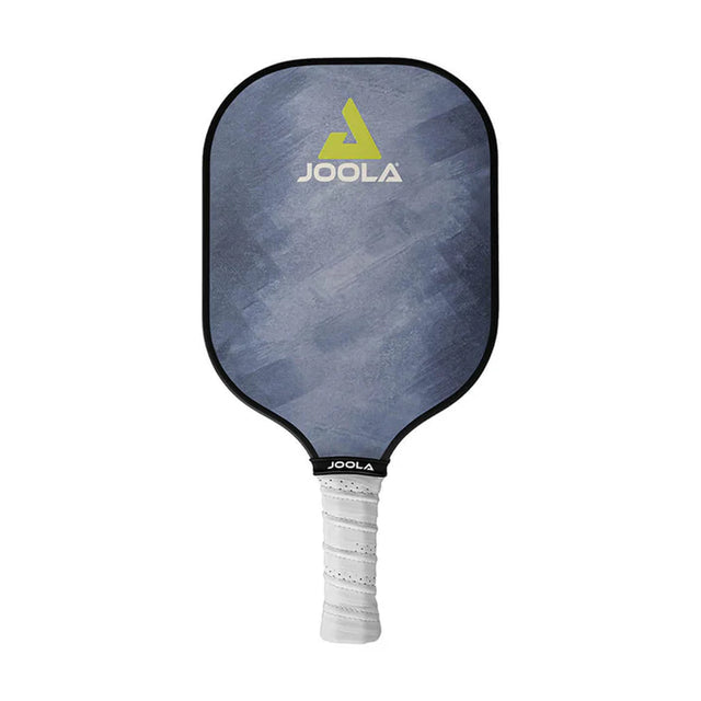 Gray pickleball paddle with Joola branding on a white background
