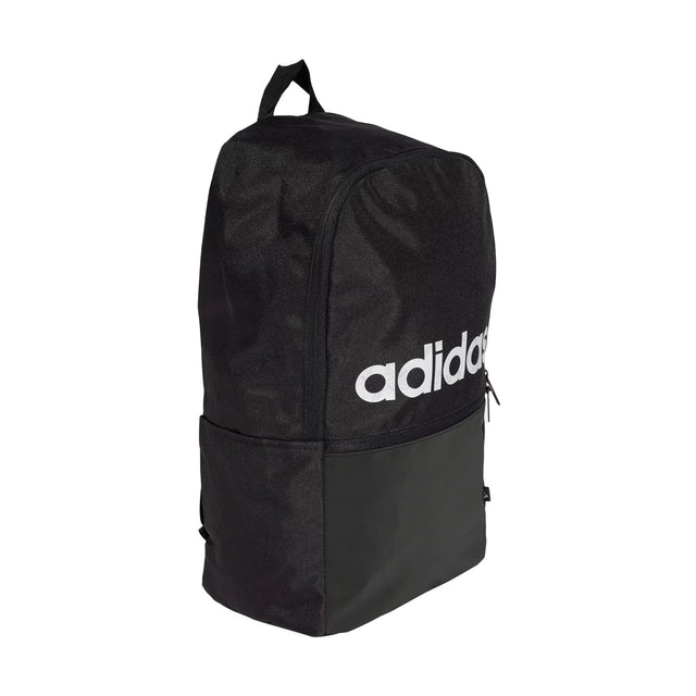 Black Adidas backpack on a white background