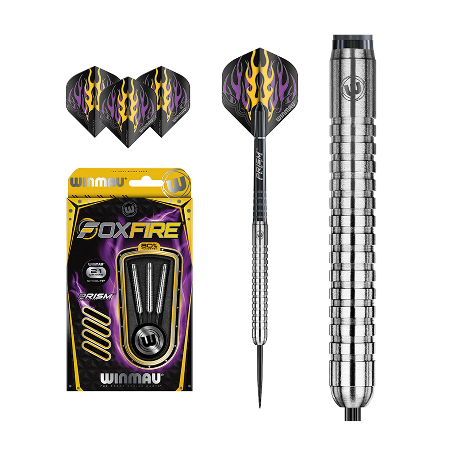 WINMAU Barbarian Pro Professional Tungsten Darts With Flights And Stems ( Waves) 22g