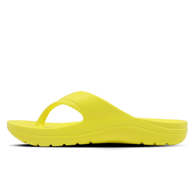 Yellow sandal on a white background