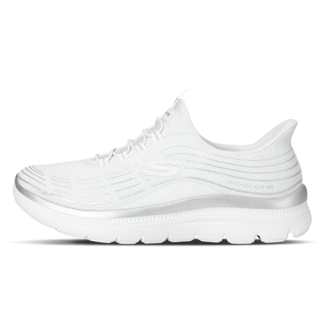 White athletic shoe on a white background