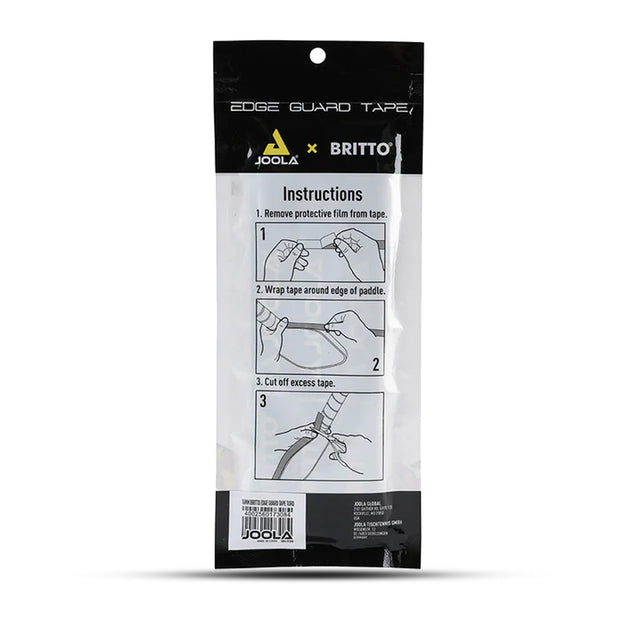 Joola Britto edge guard tape packaging with instructions on a white background