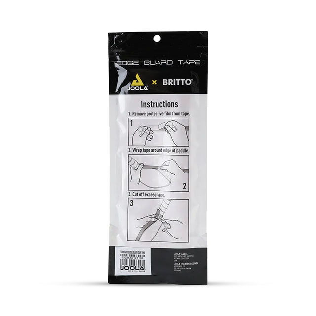 Joola Britto edge guard tape packaging with instructions on a white background