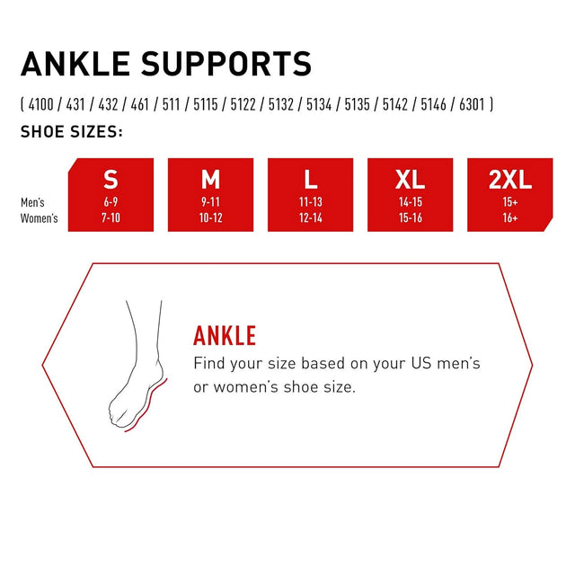 McDavid Level 2 Ankle Sleeve with 4-Way Elastic & Gel Buttresses