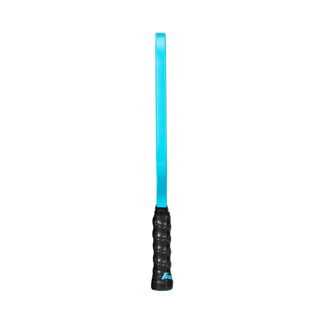 Light saber with blue blade and black handle on a white background
