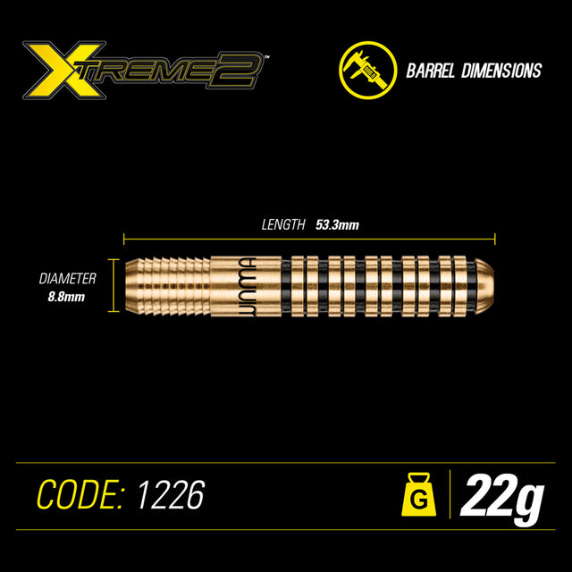 Winmau Xtreme2 Brass 22G