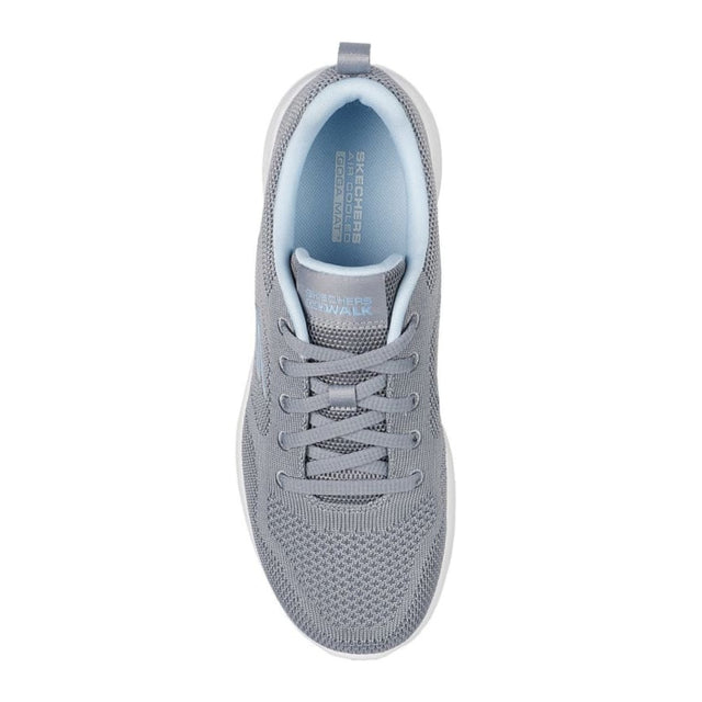 Gray sneaker with white sole on a white background