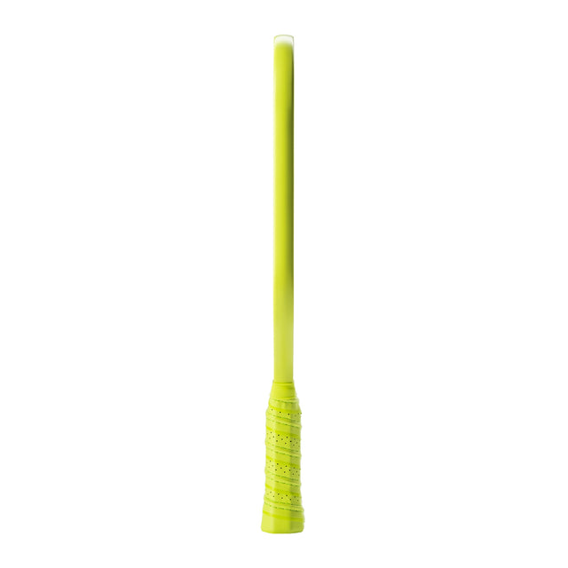 Yellow tennis racket grip on a white background