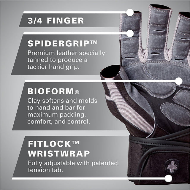 Harbinger Bioform Wristwrap Gloves