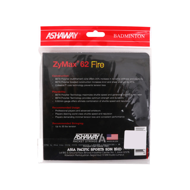 Ashaway Zymax 62 Fire