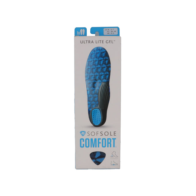 Sof Sole Ultra Lite Gel Comfort Insoles 36-38