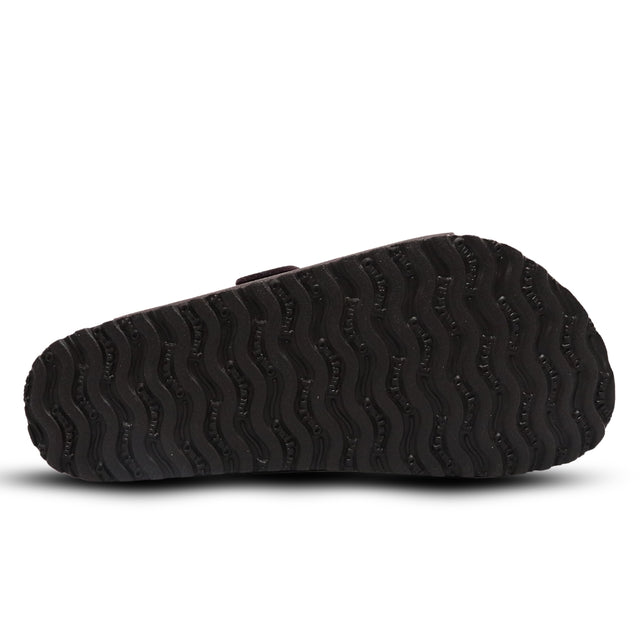 Black sandal sole on a white background