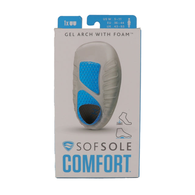 Sof Sole Gel Arch W/ Foam Cmfrt Insoles 36-44