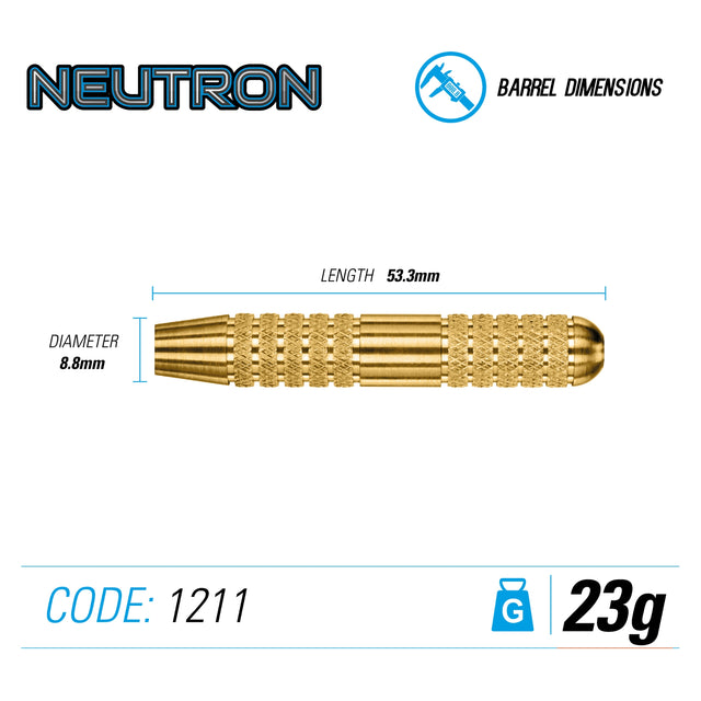Winmau Dart Pin Neutron Brass 23G