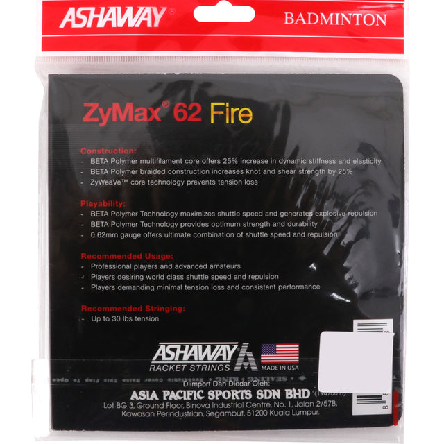 Ashaway Zymax 62 Fire