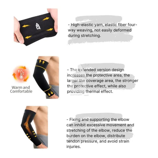 AQ 11811 Extended Elastic Elbow Support