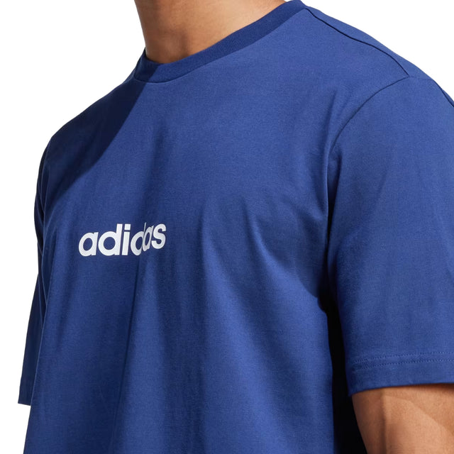 Blue Adidas t-shirt on a white background