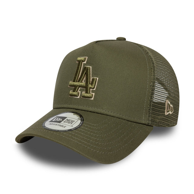 New Era LA Dodgers Outline 9FORTY A-Frame Trucker Adjustable Cap