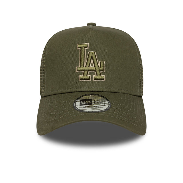 New Era LA Dodgers Outline 9FORTY A-Frame Trucker Adjustable Cap