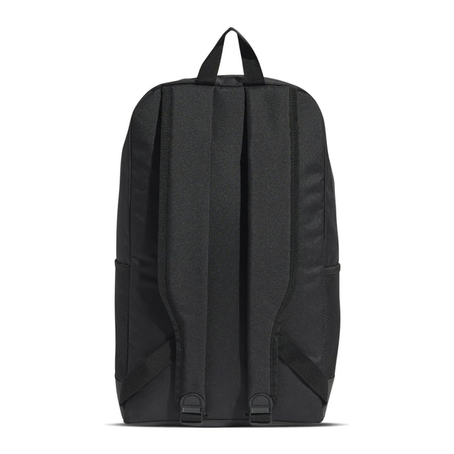 Black backpack on a white background