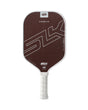 Pickleball paddle with brand logo on a white background