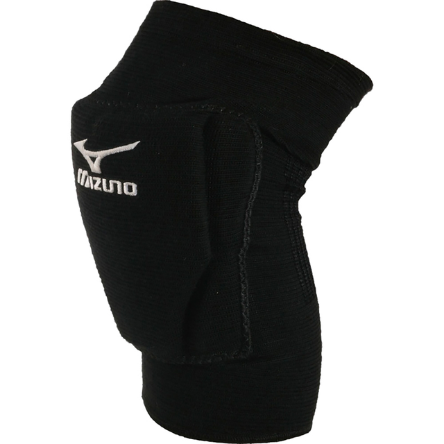 A black Mizuno Vs1 Ultra Kneepad with a visible brand logo on the front.