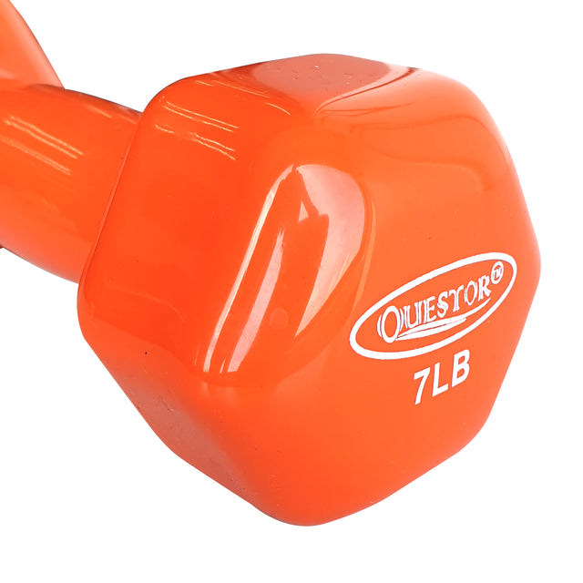 Questor Rubberized Dumbbell (7Lbs)