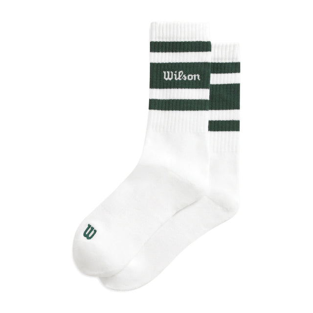 Wilson U Crew Stripe Script Socks