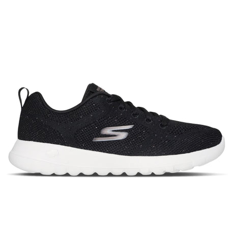 Black sneaker with white sole on a white background