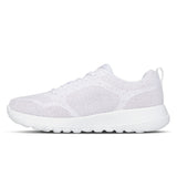 White athletic shoe on a white background