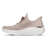 Beige sneaker with white sole on a white background