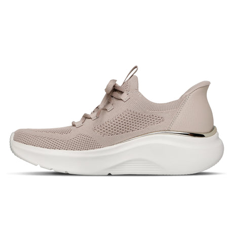 Beige sneaker with white sole on a white background
