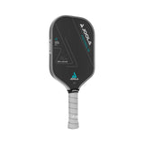 Black pickleball paddle with Joola branding on a white background
