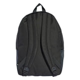 Black backpack on a white background