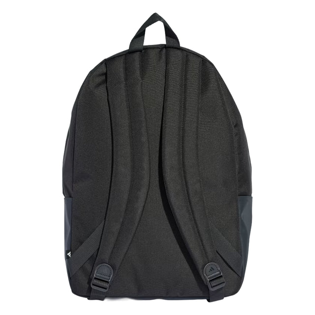 Black backpack on a white background