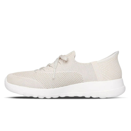 Beige sneaker with white sole on a white background