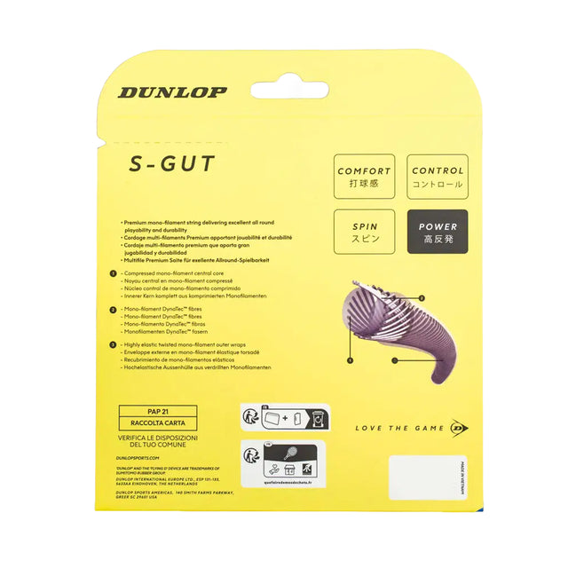 Dunlop D Tac S-Gut Atp Tour 16G 12M Set