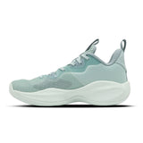 Light blue sneaker on a white background