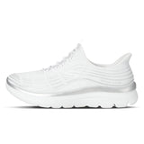 White athletic shoe on a white background