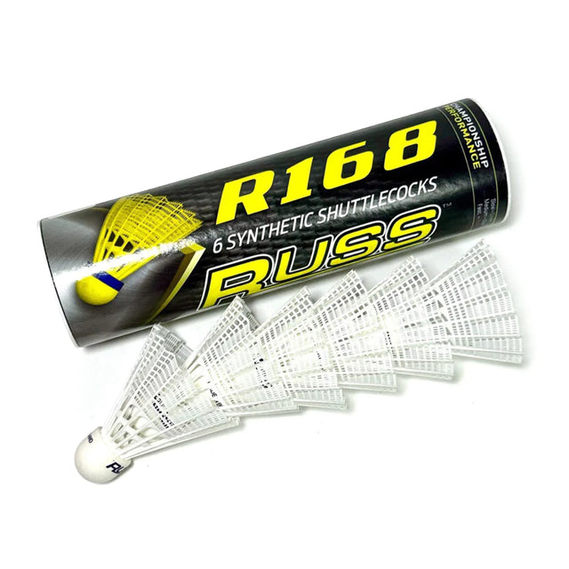 Russ 168 Wht 6 Synthetic Shuttlecocks