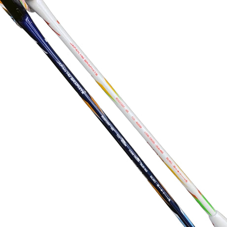 Mizuno Turboblade 587 with different color handles on a white background